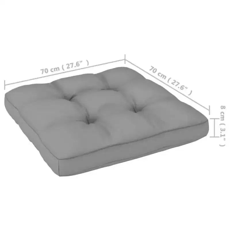 vidaXL Gartenlounge-Set Kiefer massiv Grau