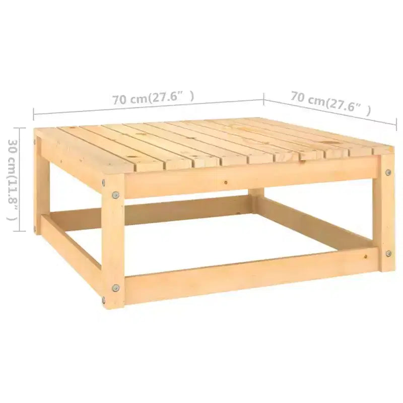 vidaXL Gartenlounge-Set Naturholz, Grau