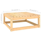 vidaXL Gartenlounge-Set Naturholz, Grau