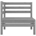 vidaXL Garten-Lounge-Set Grau Massives Kiefernholz Modulares Garten-Lounge-Set