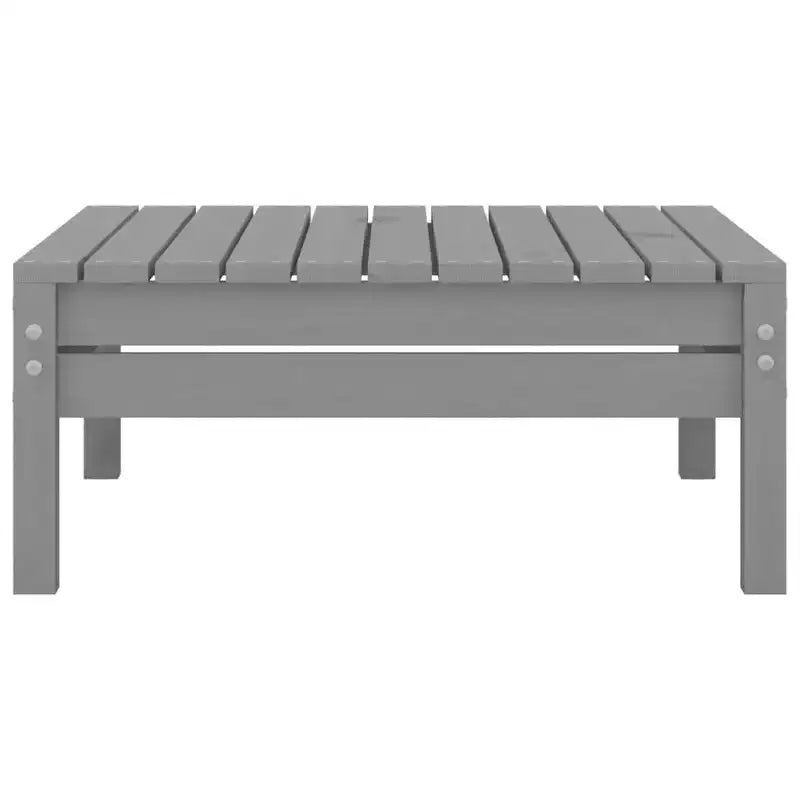 vidaXL Garten-Lounge-Set Grau Massives Kiefernholz Modulares Garten-Lounge-Set