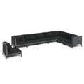 vidaXL Garden Lounge Set Dark Grey, Black
