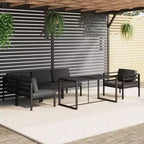 vidaXL Garten-Lounge-Set Anthrazit