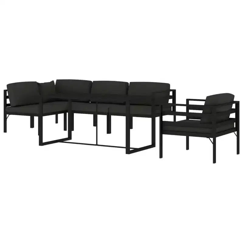 vidaXL Garten-Lounge-Set Anthrazit