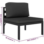 vidaXL Garten-Lounge-Set Anthrazit