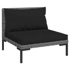 vidaXL Garten-Lounge-Set Dunkelgrau Pulverbeschichteter Stahl Groß
