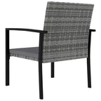 vidaXL Essgruppe Polyrattan, pulverbeschichteter Stahl Mittel
