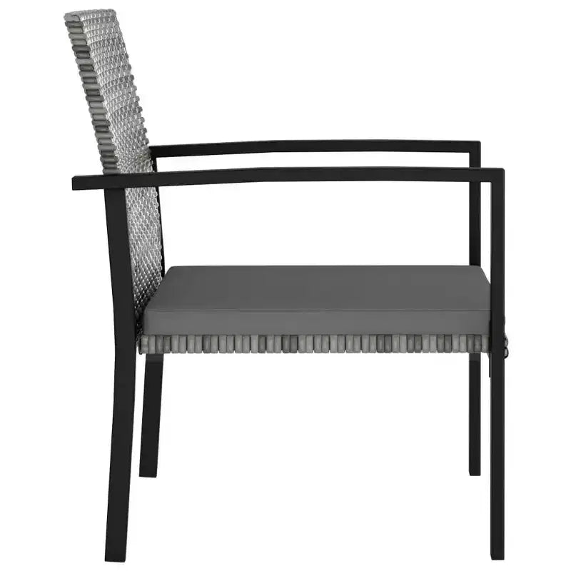 vidaXL Essgruppe Polyrattan, pulverbeschichteter Stahl Mittel