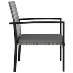 vidaXL Essgruppe Polyrattan, pulverbeschichteter Stahl Mittel