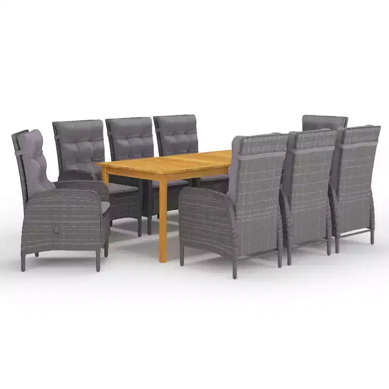 vidaXL Garden Dining Set Solid Acacia wood Removable Covers