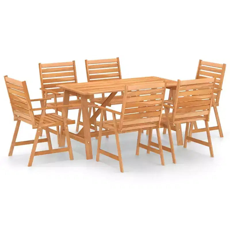 vidaXL Outdoor Dining Set Solid Acacia wood Medium Seats Many