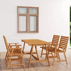vidaXL Outdoor-Essgruppe Dunkles Holzbraun Massives Akazienholz Mittel