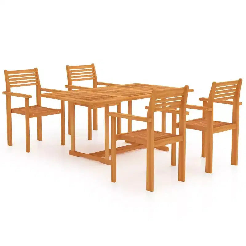 vidaXL Garden Dining Set Teak