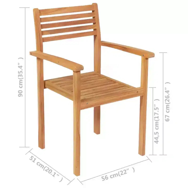 vidaXL Garten-Essgruppe Teak