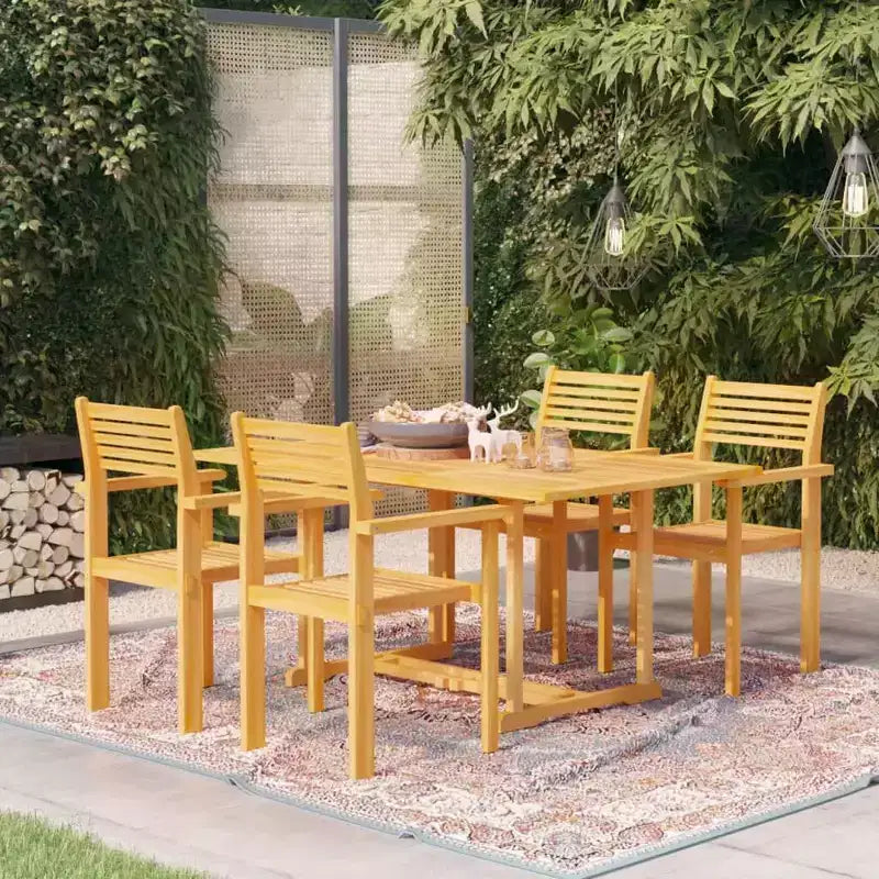 vidaXL Garten-Essgruppe Teak