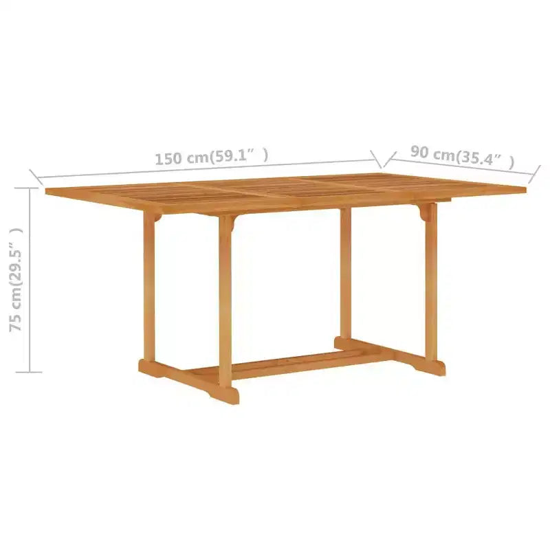 vidaXL Garten-Essgruppe Teak