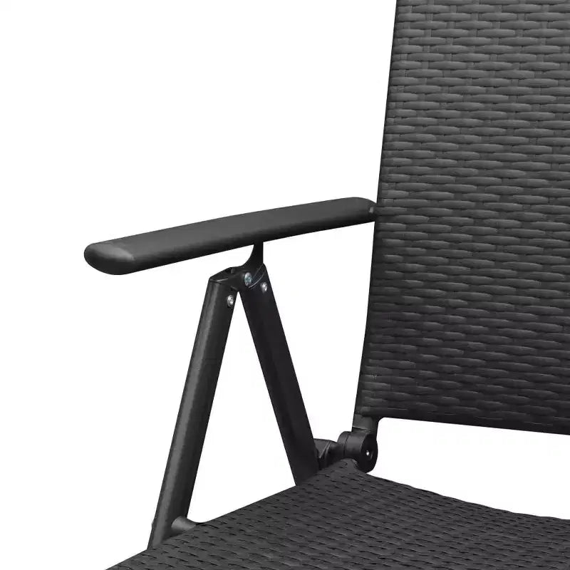 vidaXL Essgruppe Schwarz und Braun Polyrattan, WPC, Aluminium Kompakt