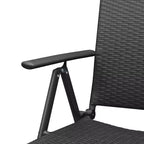 vidaXL Essgruppe Schwarz und Braun Polyrattan, WPC, Aluminium Kompakt