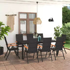 vidaXL Essgruppe Schwarz und Braun Polyrattan Große Sitze Viele