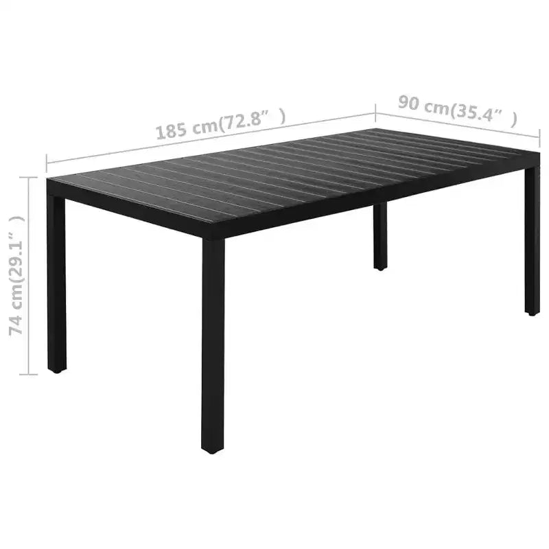 vidaXL Essgruppe Schwarz und Braun Polyrattan Große Sitze Viele