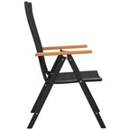 vidaXL Essgruppe Schwarz und Braun Polyrattan Große Sitze Viele