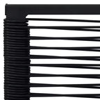 vidaXL Essgruppe Schwarz Glas, pulverbeschichteter Stahl, PVC Rattan, 7-teilig