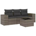 vidaXL Garden Sofa Set Grey PE rattan Large Modular Garden Sofa Set