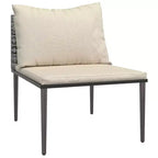 vidaXL Garten-Lounge-Set Grau Polyrattan Groß Modular