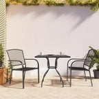 vidaXL Garten-Essgruppe Stahl 3-teilig stapelbar
