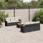 vidaXL Gartensitzgruppe Polyrattan Mittel Verstellbare Füße