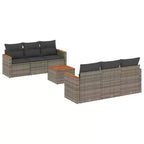 vidaXL Garden Sofa Set PE rattan Medium Adjustable Feet