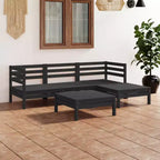 vidaXL Garten-Lounge-Set Schwarz Kiefer massiv 63,5 cm x 63,5 cm x 62,5 cm