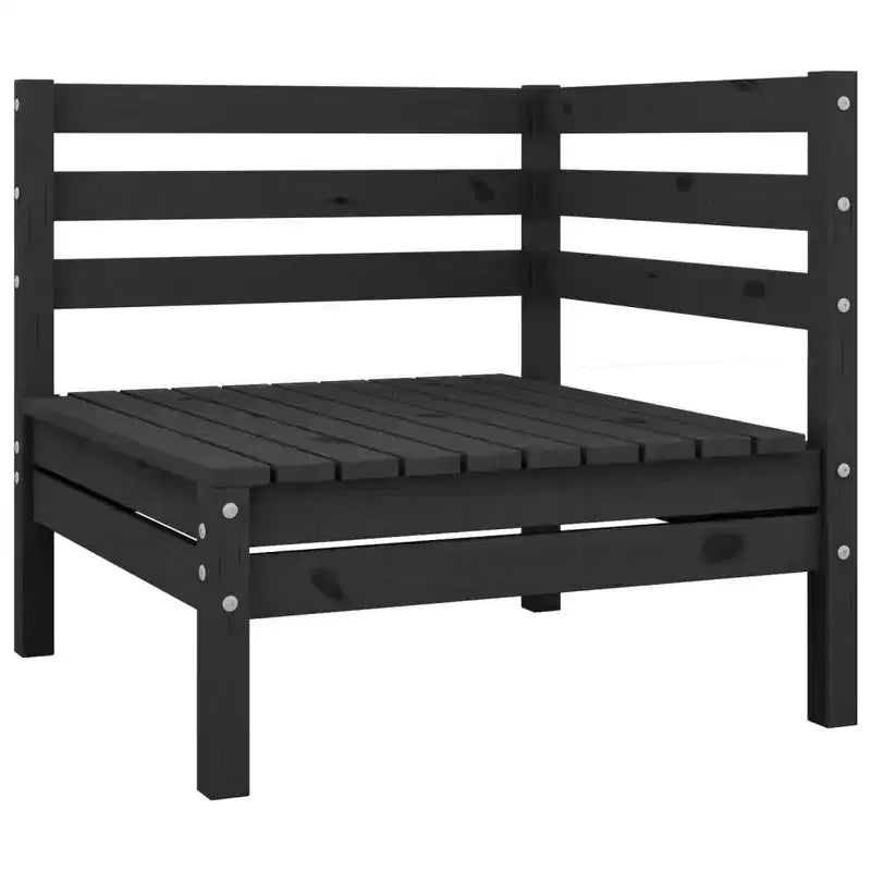 vidaXL Garten-Lounge-Set Schwarz Kiefer massiv 63,5 cm x 63,5 cm x 62,5 cm