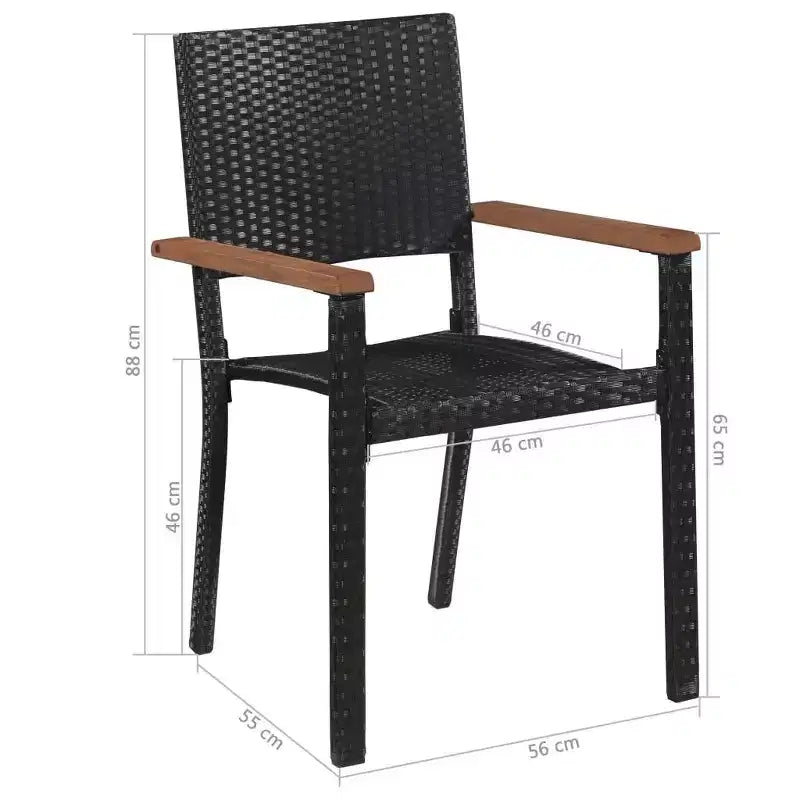 vidaXL Essgarnitur Braun und Schwarz