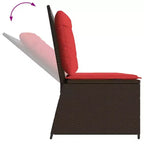 vidaXL Gartenbank Polyrattan