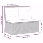 vidaXL Gartenbank Polyrattan