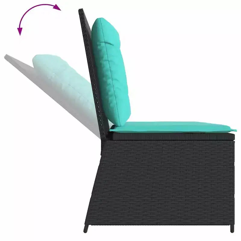 vidaXL Gartenbank Polyrattan