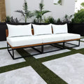 Taradale Outdoor Chair with Cushions - Set Of 3 - White - SEI