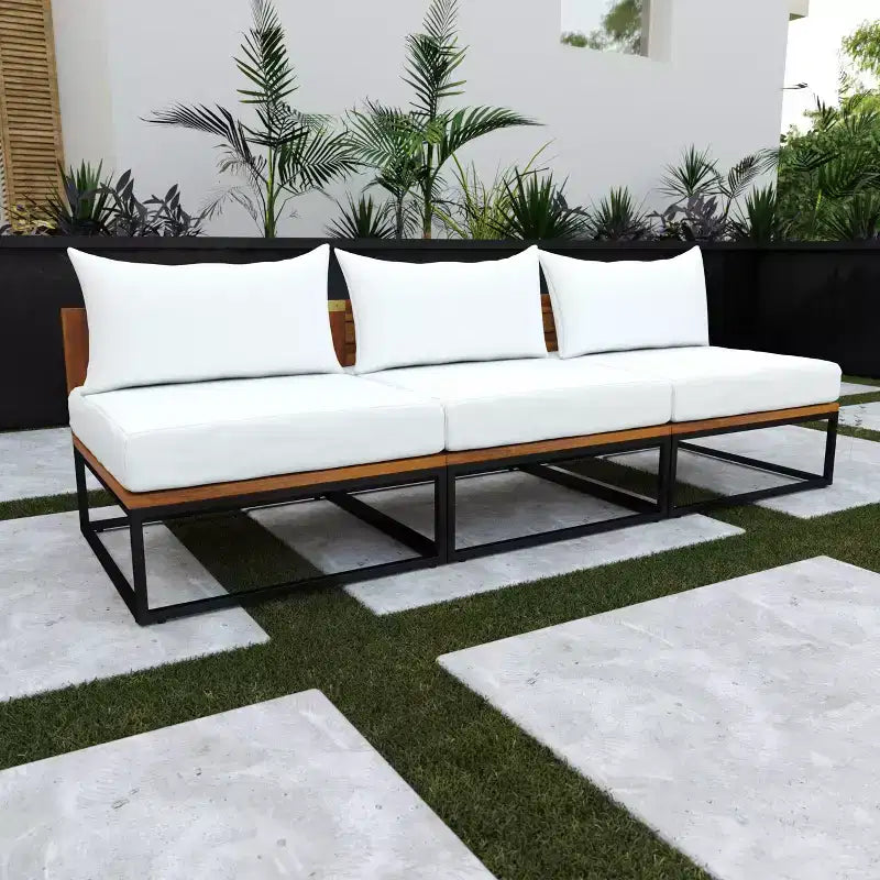 Taradale Outdoor Chair with Cushions - Set Of 3 - White - SEI
