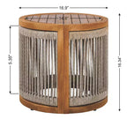 Christopher Knight Home Swedy 5-teiliges Outdoor-Sitzset aus Akazienholz mit gebogener Wanne und geflochtenem Seil