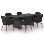 vidaXL Patio Dining Set Poly Rattan