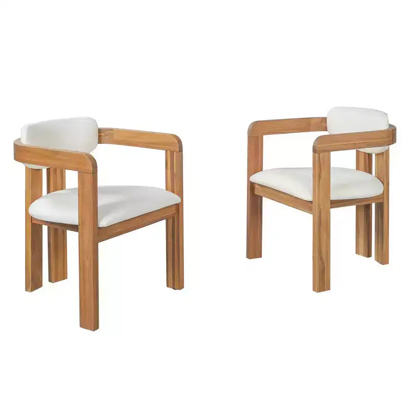 Whisen 5-teiliges Outdoor-Esstisch-Set für 4 Personen, Terrassentisch und Stühle, modernes Garten-Gesprächs-Set, 1 Esstisch und 4 Fasssessel