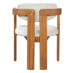 Whisen 5-teiliges Outdoor-Esstisch-Set für 4 Personen, Terrassentisch und Stühle, modernes Garten-Gesprächs-Set, 1 Esstisch und 4 Fasssessel