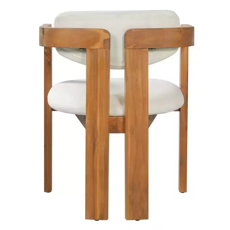 Whisen 5-teiliges Outdoor-Esstisch-Set für 4 Personen, Terrassentisch und Stühle, modernes Garten-Gesprächs-Set, 1 Esstisch und 4 Fasssessel