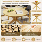 Whisen 5-teiliges Outdoor-Esstisch-Set für 4 Personen, Terrassentisch und Stühle, modernes Garten-Gesprächs-Set, 1 Esstisch und 4 Fasssessel