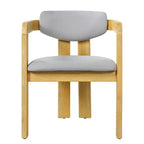 Whisen 5-teiliges Outdoor-Esstisch-Set für 4 Personen, Terrassentisch und Stühle, modernes Garten-Gesprächs-Set, 1 Esstisch und 4 Fasssessel