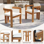 Whisen 5-teiliges Outdoor-Esstisch-Set für 4 Personen, Terrassentisch und Stühle, modernes Garten-Gesprächs-Set, 1 Esstisch und 4 Fasssessel