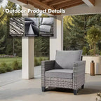 HOMLUX 6-teiliges Terrassen-Set mit 42"-Stahlfeuerstelle, 3-Sitzer-Sofa, Einzelstühlen und Hockern