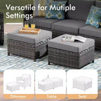 HOMLUX 6-teiliges Terrassen-Set mit 42"-Stahlfeuerstelle, 3-Sitzer-Sofa, Einzelstühlen und Hockern