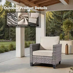 HOMLUX 6-teiliges Terrassen-Set mit 42"-Stahlfeuerstelle, 3-Sitzer-Sofa, Einzelstühlen und Hockern